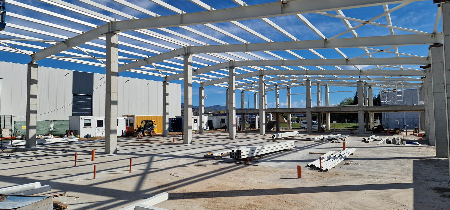 Steel installers Whitwell - SG4 preparing structural steel members and fixings on site